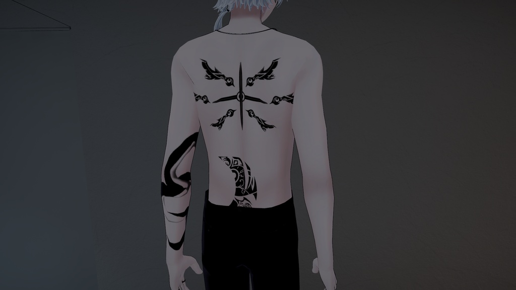 【VRC】蛇、狐面、太陽、月、翼デカール