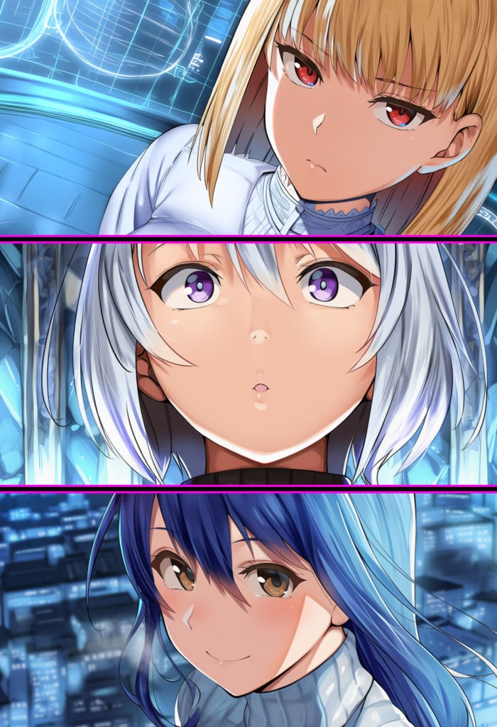 オリジナルキャラクタースマホ壁紙3枚セット