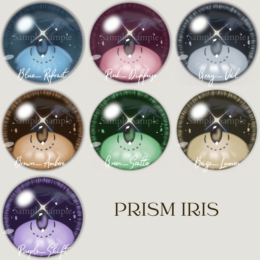 【2アバター対応】Lume Optic 導入プレハブ:Eyetexture -Prism Iris