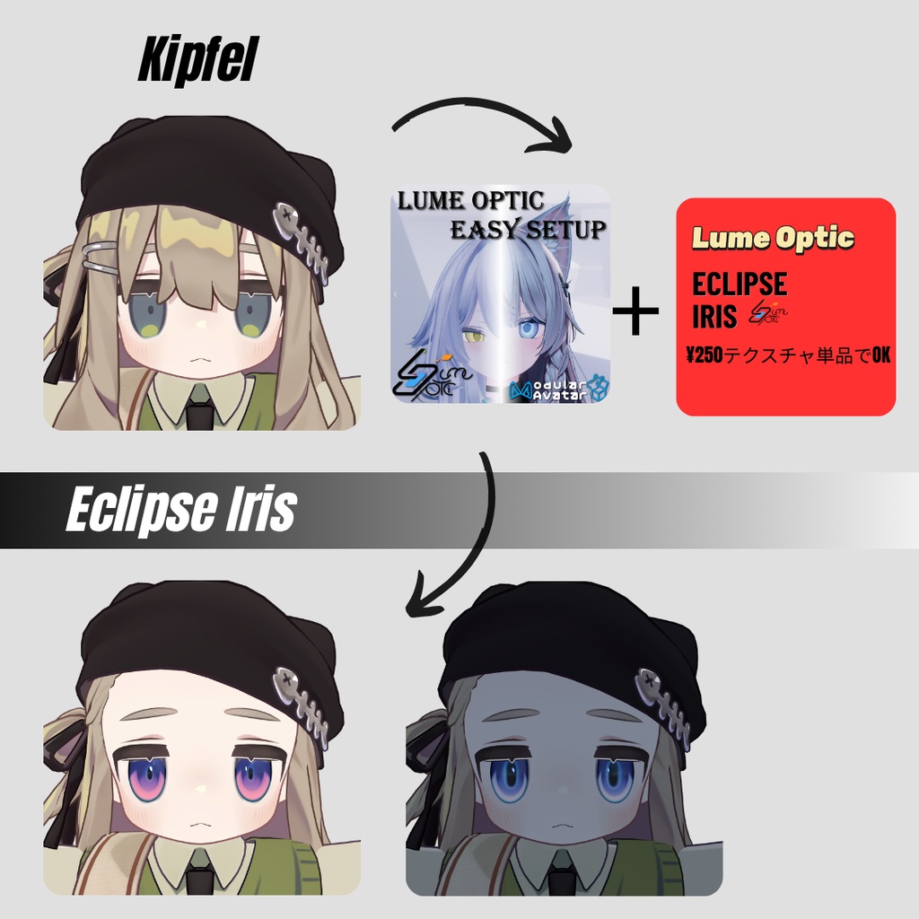 【SiuSiu✨対応】Lume Optic 導入プレハブ:Eyetexture -Eclipse Iris