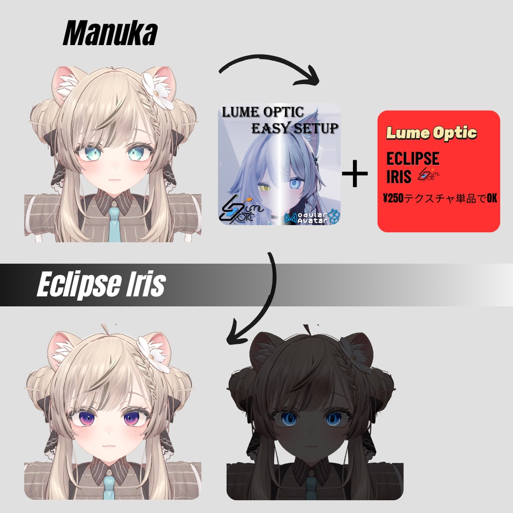 【SiuSiu✨対応】Lume Optic 導入プレハブ:Eyetexture -Eclipse Iris