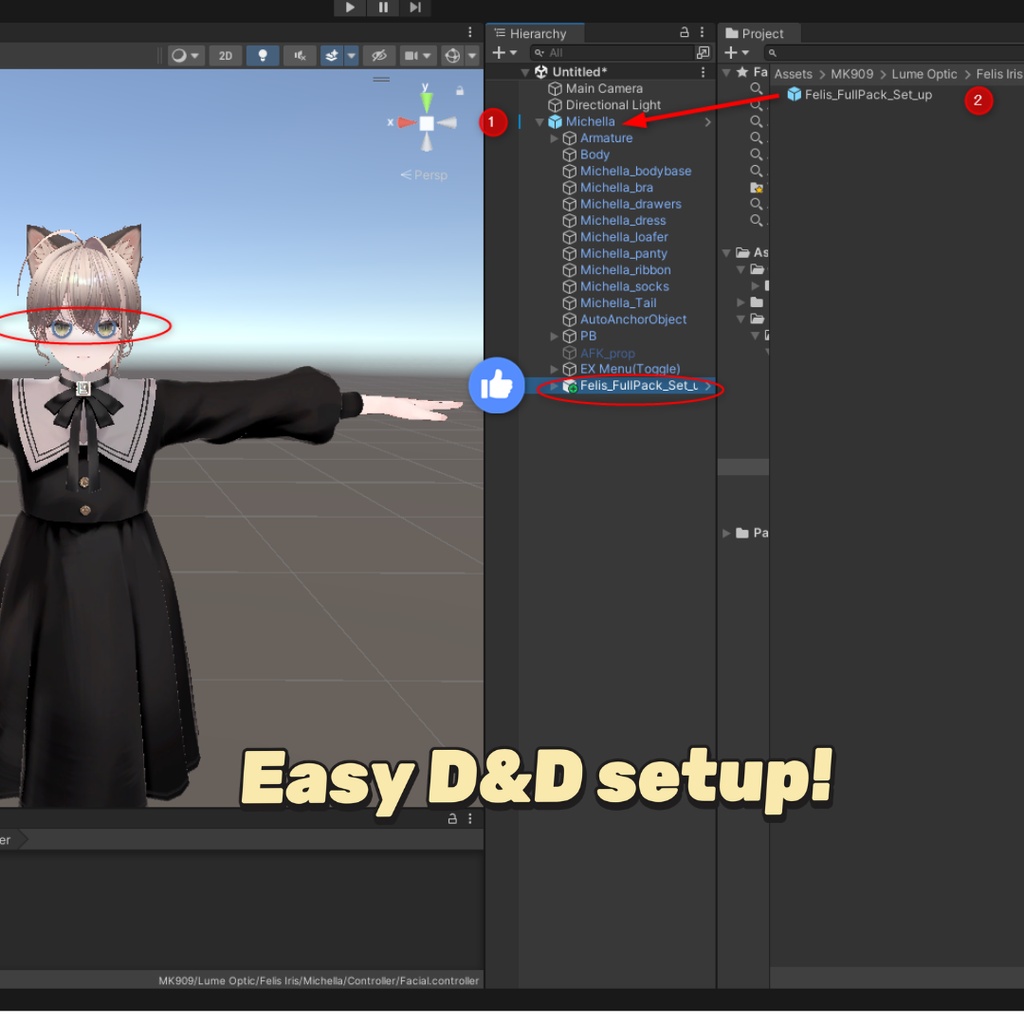 【Michella✨対応】Lume Optic 導入プレハブ:Eyetexture -Felis Iris & Makeup Texture