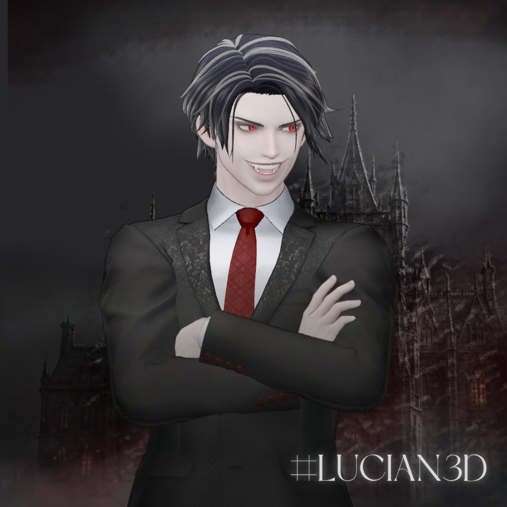 10/23(金) 23:59まで通常500円 → セール価格250円【Lucian✨専用】A Dragon Up His Sleeve - ヴァンパイアの指輪・髪メッシュ・袖の紋章セット