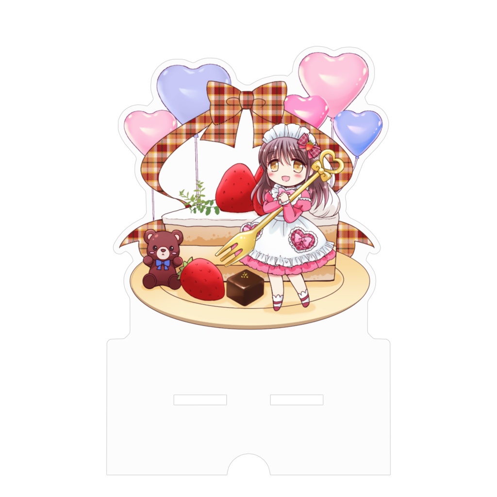 苺ショートケーキ・アクリルスマホスタンド