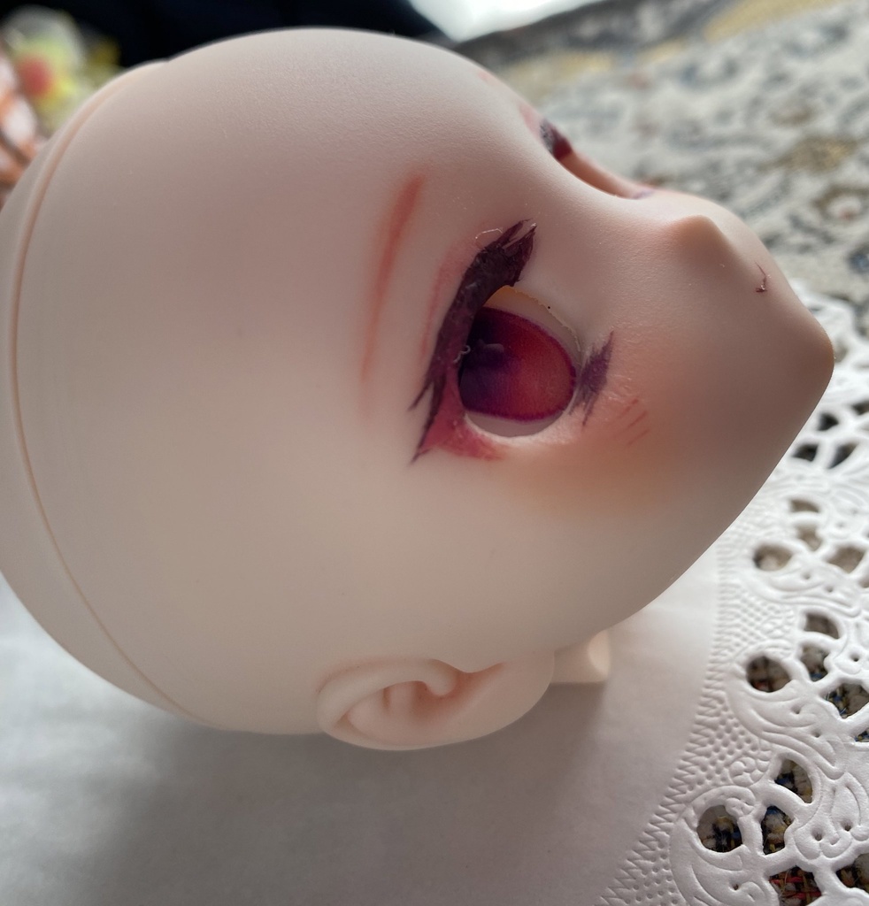 【DDH-27 SW】カスタムヘッド+碁石アイ【ソフビ盛・難有】