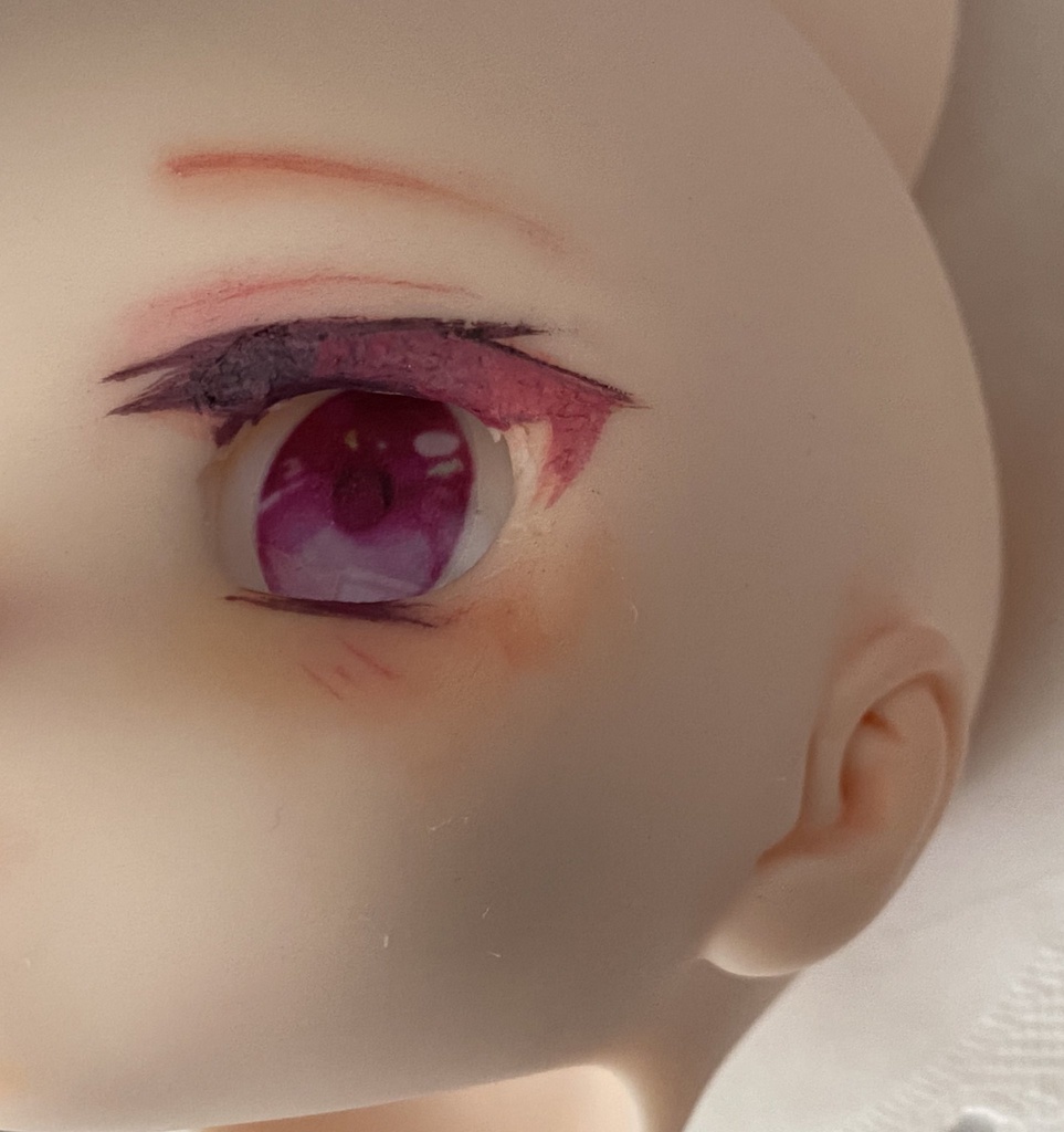 【DDH-27 SW】カスタムヘッド+碁石アイ【ソフビ盛・難有】