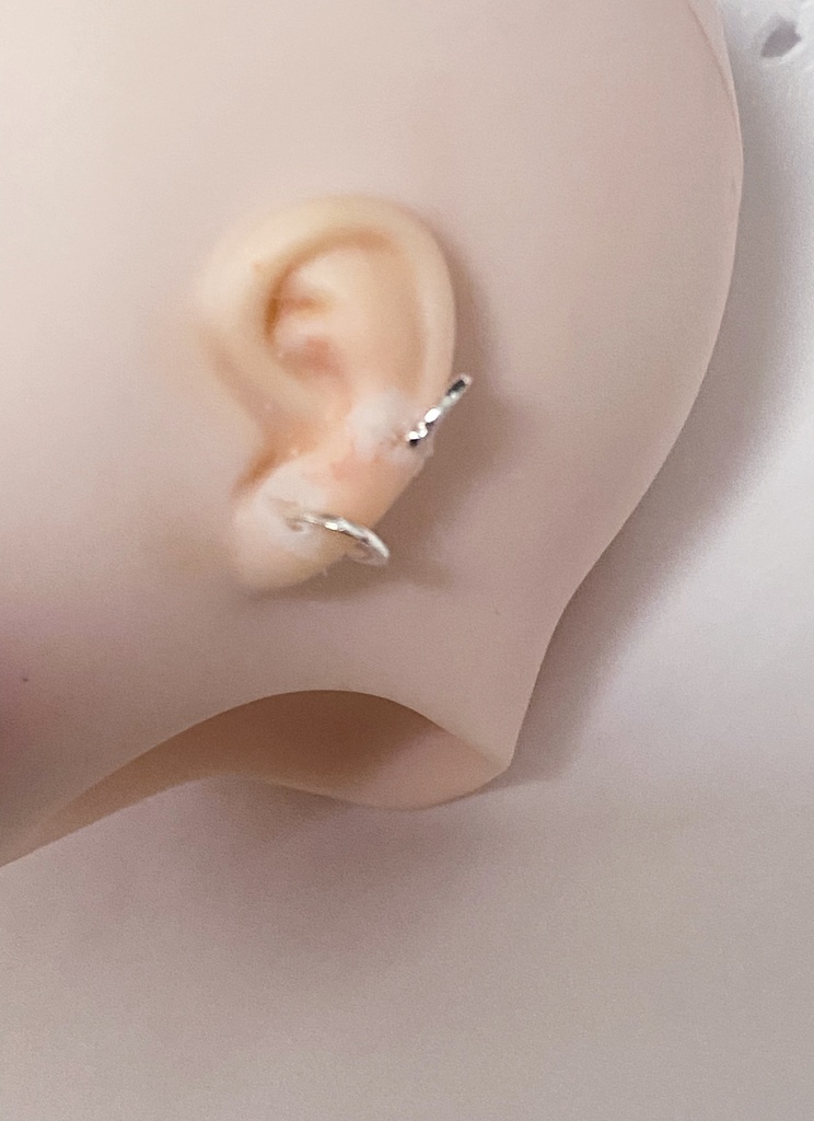 【DDH-01 SW】カスタムヘッド+碁石アイ【ソフビ盛・ピアス・難有】