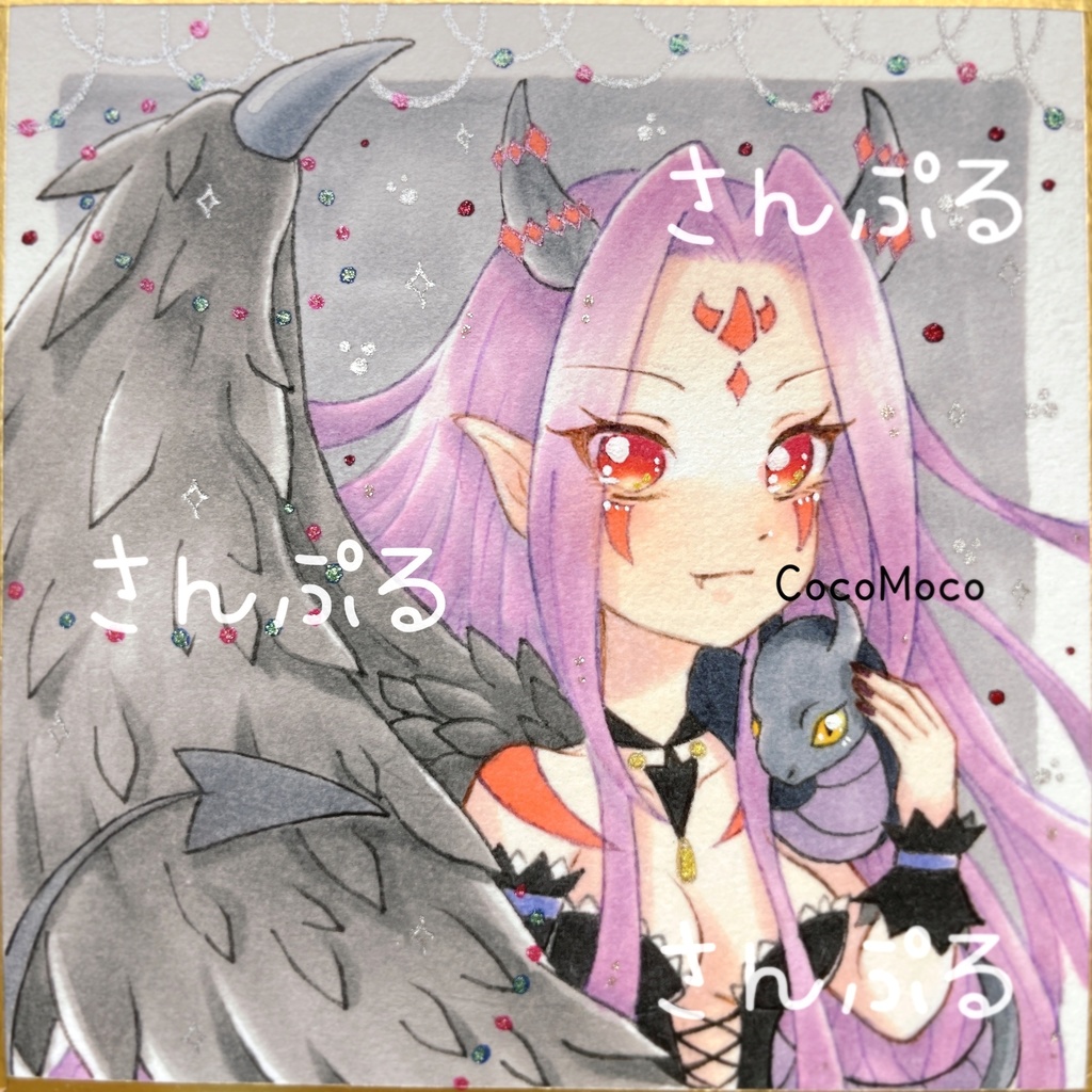 ホットマン セール 手描きイラスト イラスト， 悪魔の女の子 オリジナル イラスト