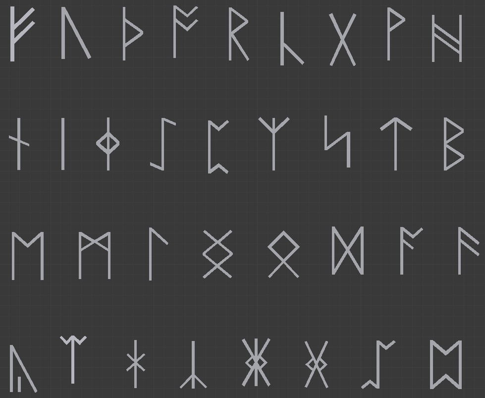 【YK's Atelier】ルーンストーン、ルーン文字 全34種