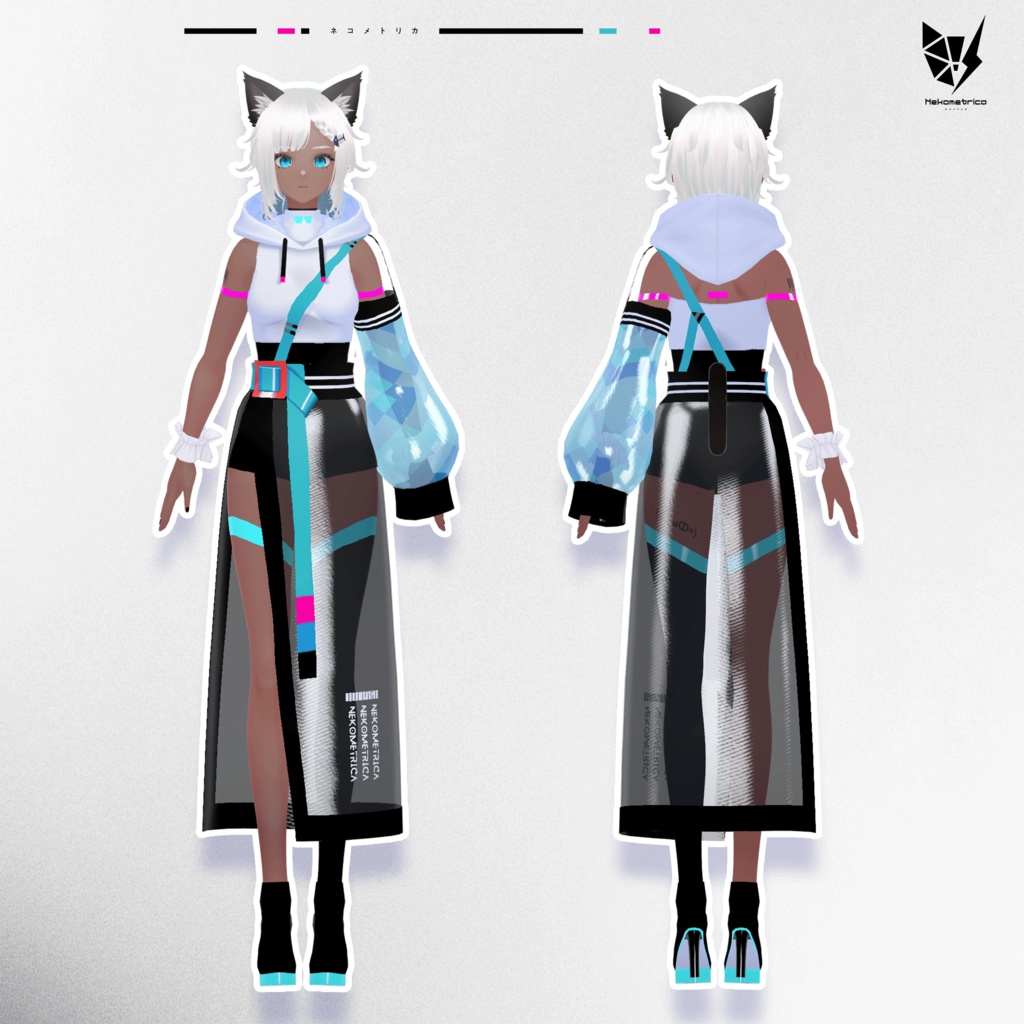 【VRM 無料配布】オリジナル3Dアバター Nim #Nekometrica【VRoid】