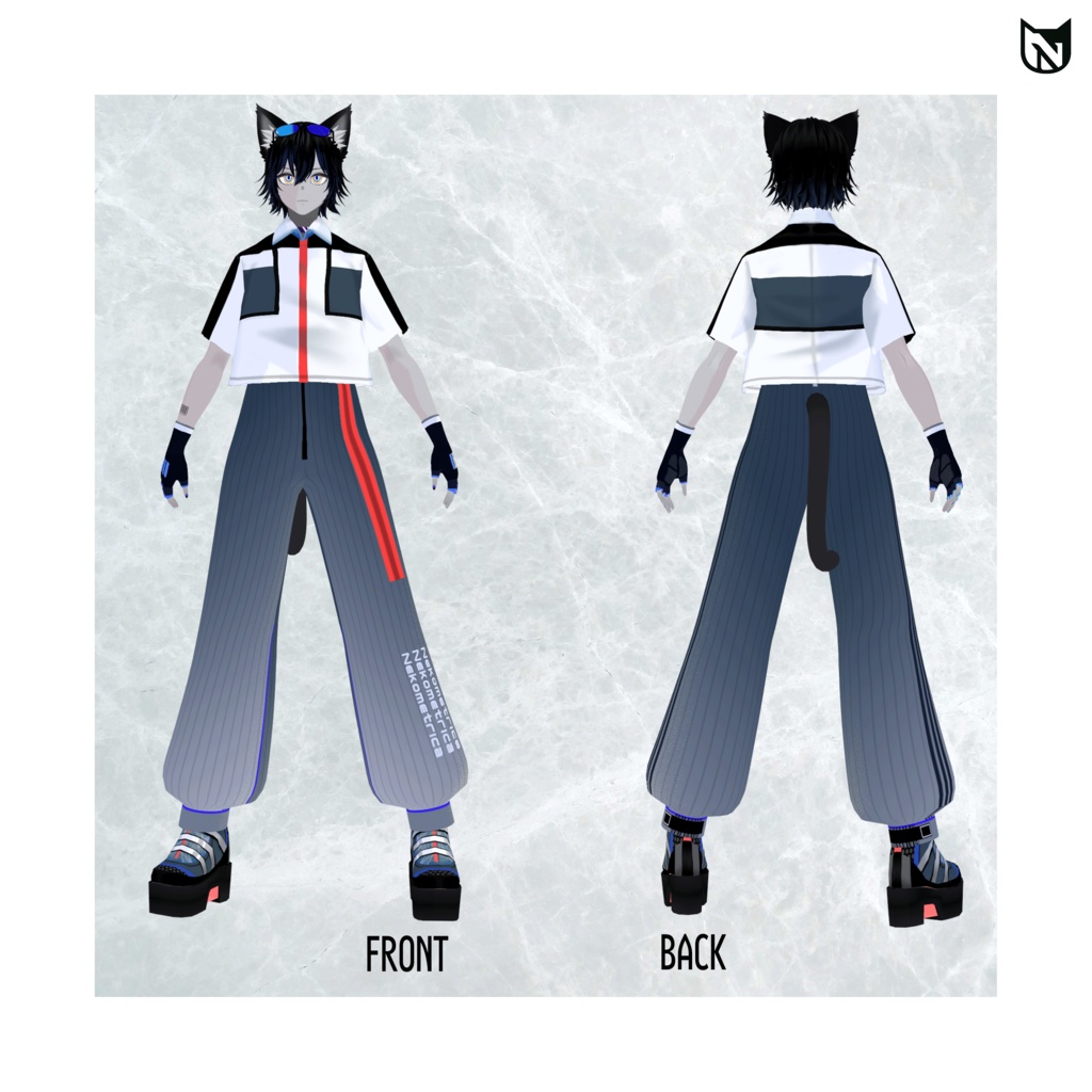 【VRM無料配布】オリジナル3Dアバター Lua #Nekometrica【VRoid】