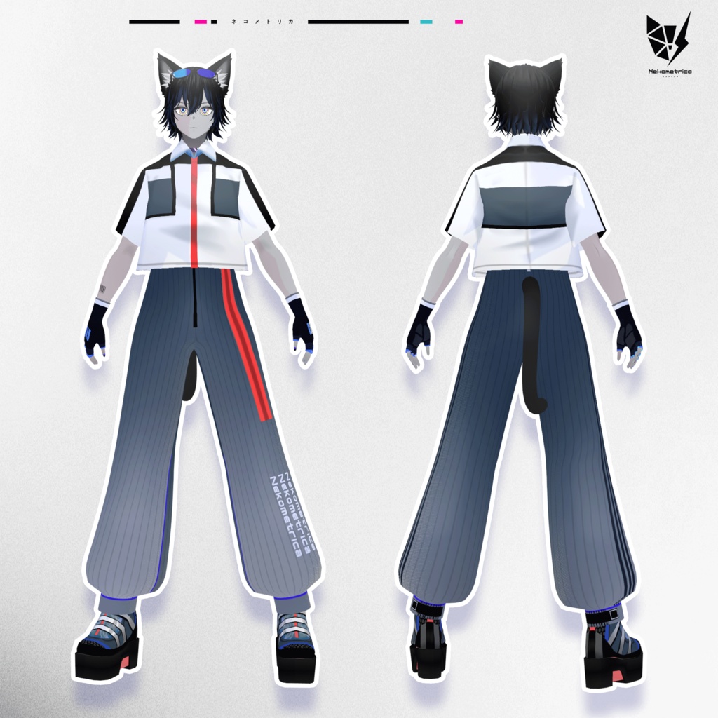 【VRM無料配布】オリジナル3Dアバター Lua #Nekometrica【VRoid】