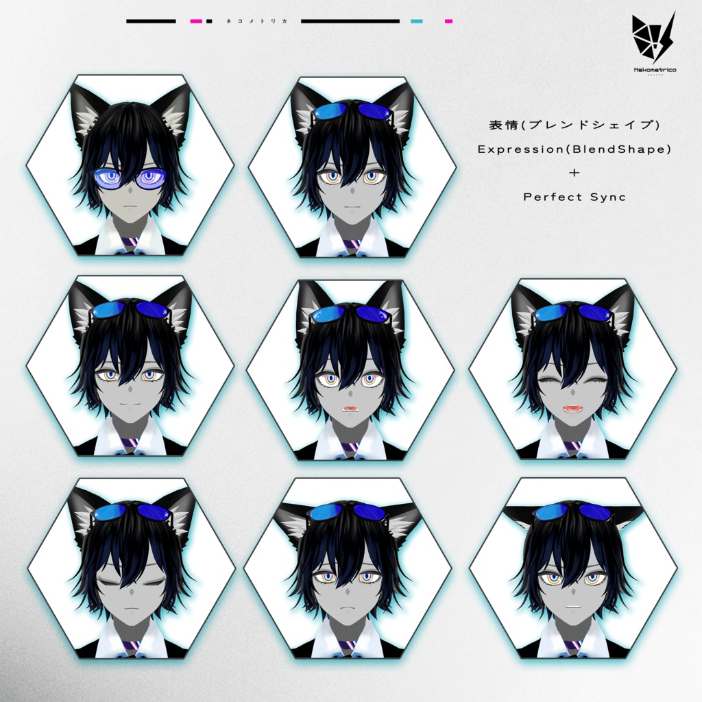 【VRM無料配布】オリジナル3Dアバター Lua #Nekometrica【VRoid】