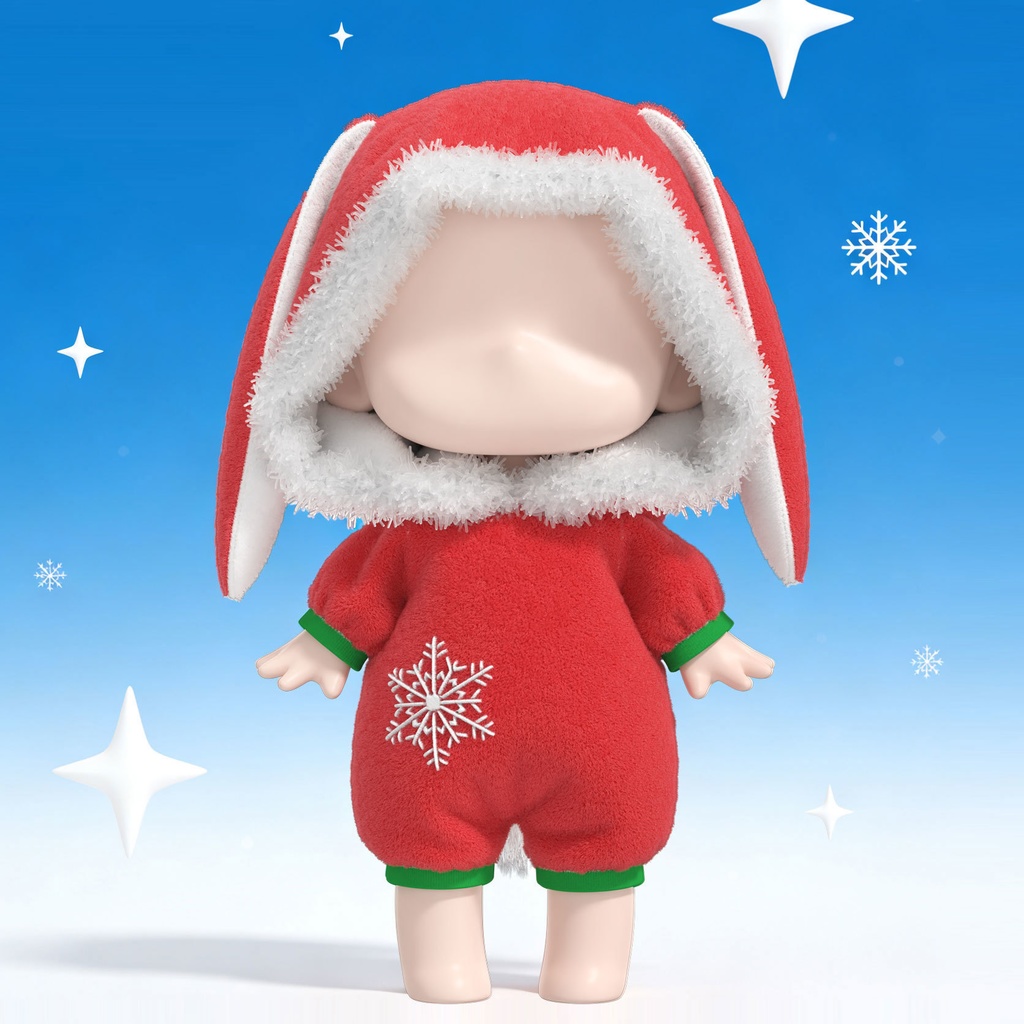 クリスマスドール衣装(3Dモデル) | Christmas Doll Outfit (3D Model)