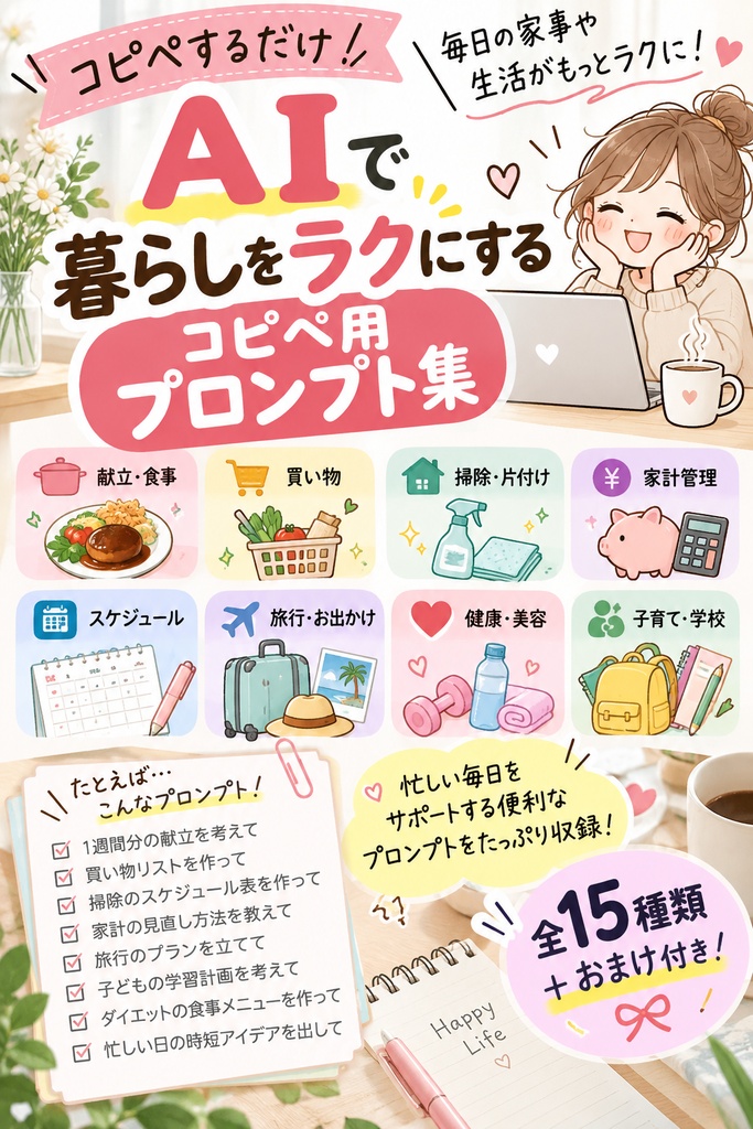 暮らしを楽にするコピペ用プロンプト集