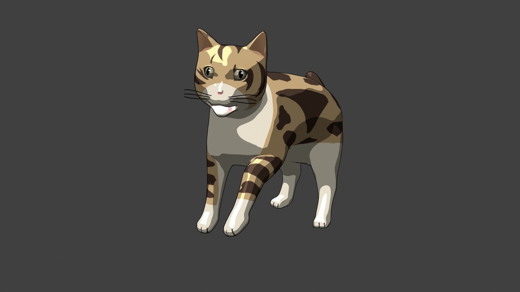 3dモデル「猫」リグ付き