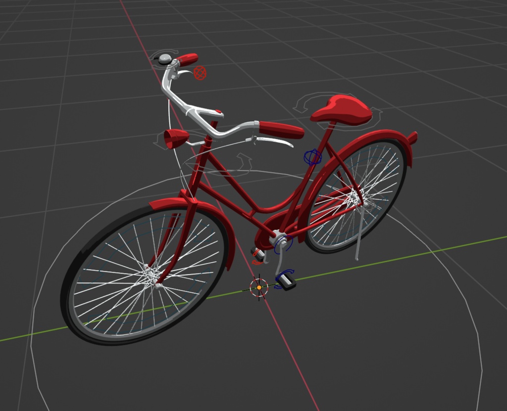 3dモデル「自転車」リグ付き