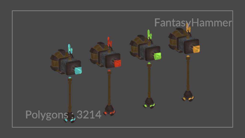 【VRChat想定】Fantasy Hammer