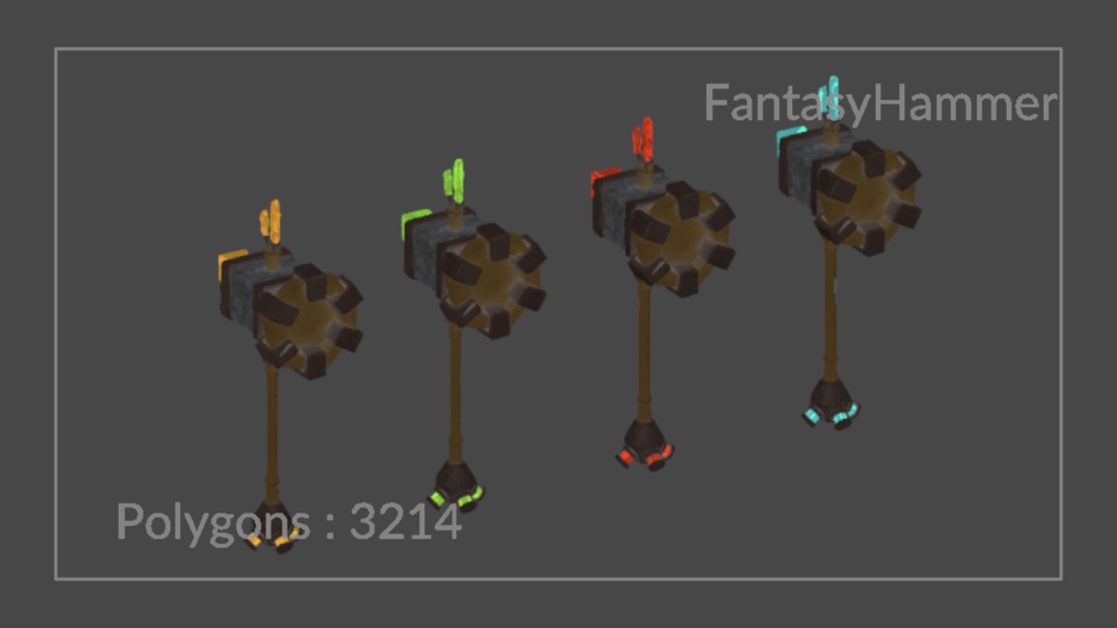 【VRChat想定】Fantasy Hammer