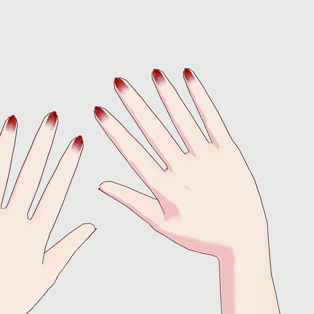 【無料・VRoid用】マグネットグラデーション風ネイル 5色セット