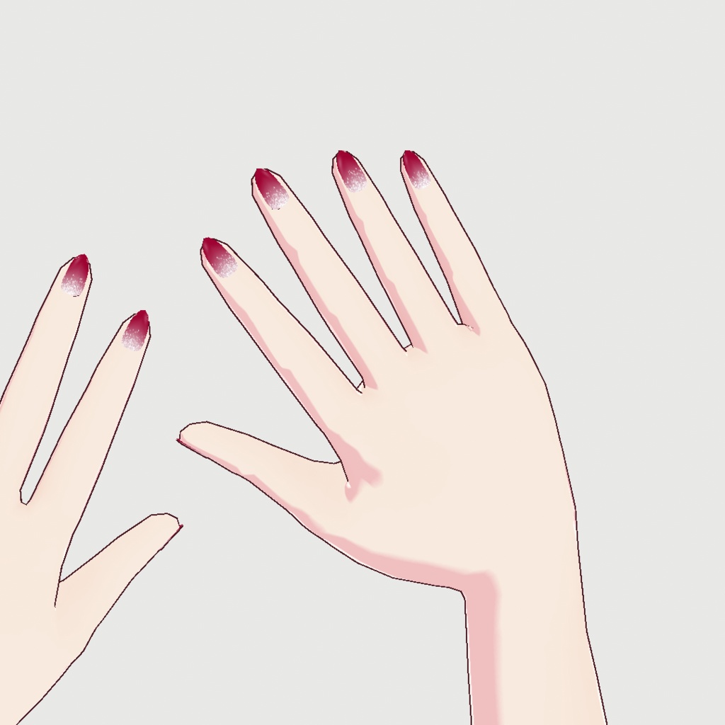 【無料・VRoid用】マグネットグラデーション風ネイル 5色セット