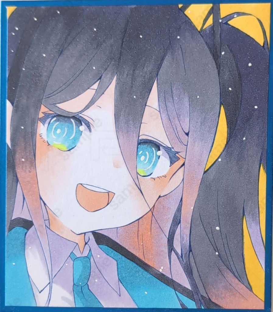 【原画色紙】天童アリス 手描きイラスト色紙