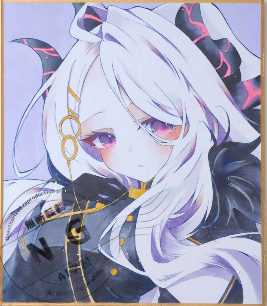 【原画色紙】空崎ヒナ 手描きイラスト色紙