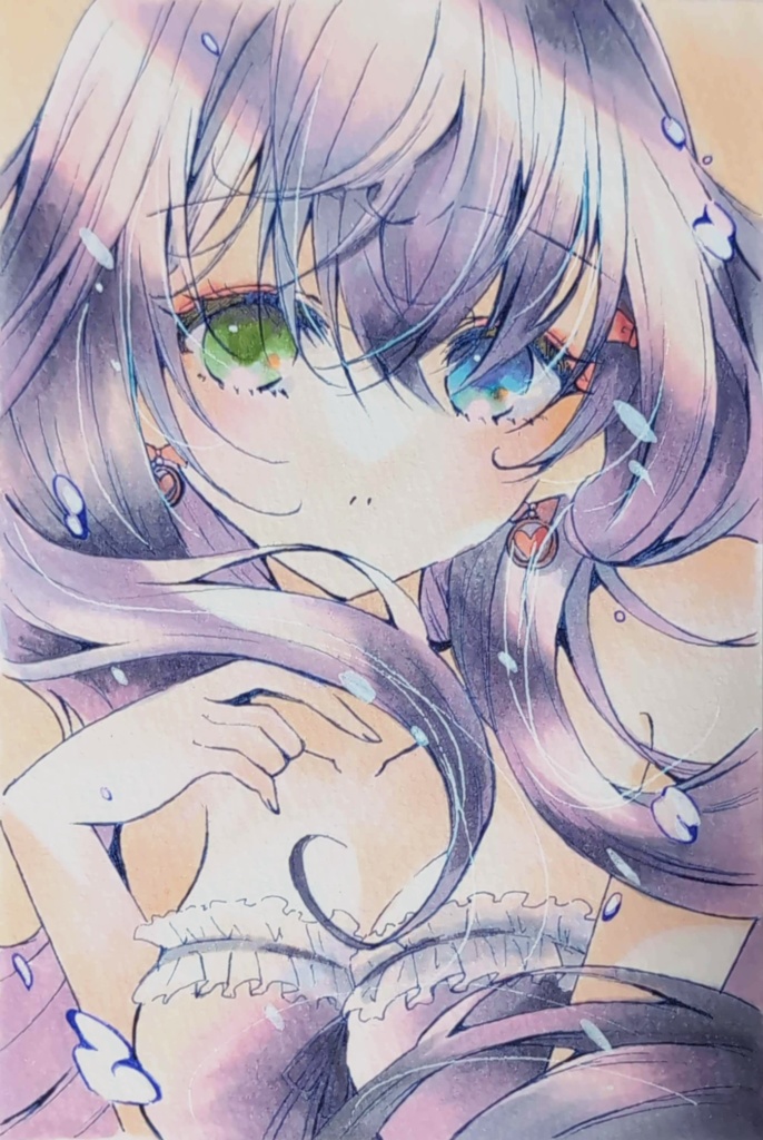 手描きイラストはがきサイズ　オリキャラのひな