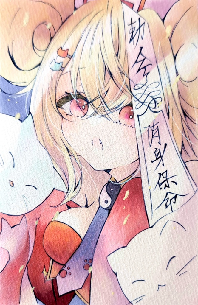 手描きイラストはがきサイズ　オリキャラのシア