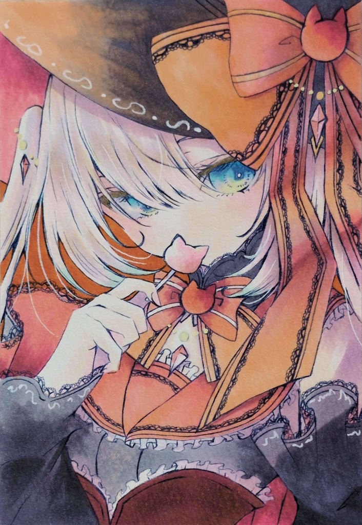 手描きイラストはがきサイズ　オリジナルキャラ