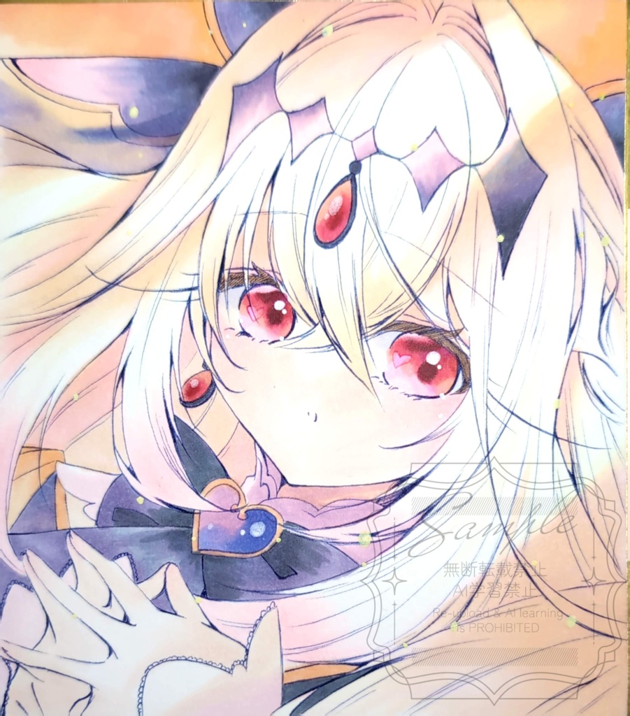 手描きイラスト色紙　名探偵プリキュア