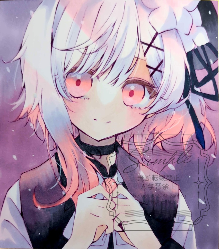 手描きイラスト色紙 桜羽エマ