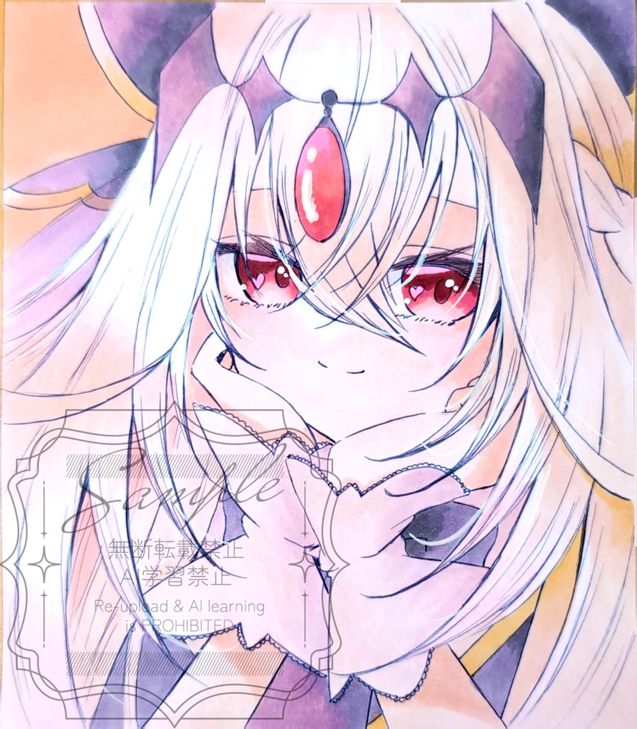 手描きイラスト色紙　名探偵プリキュア！