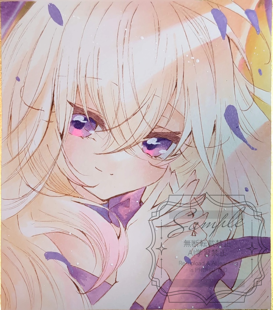 手描きイラスト色紙　名探偵プリキュア