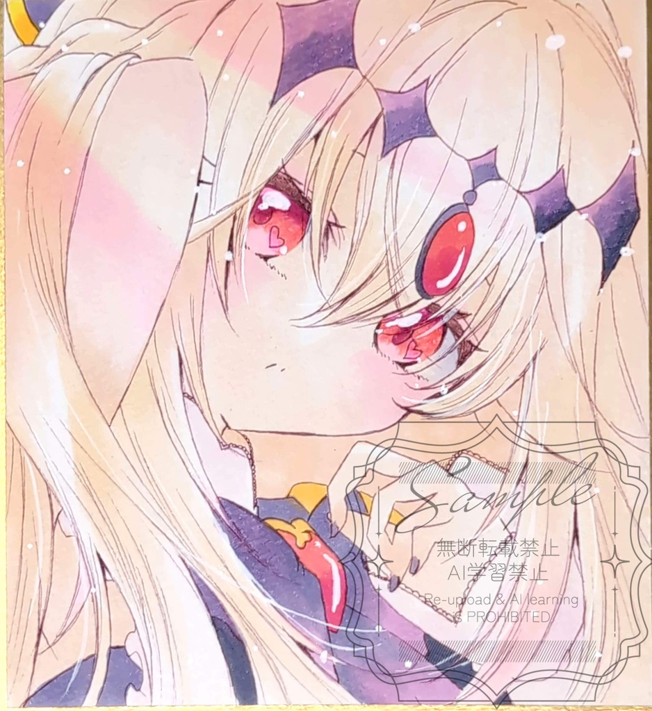 手描きイラスト色紙　名探偵プリキュア