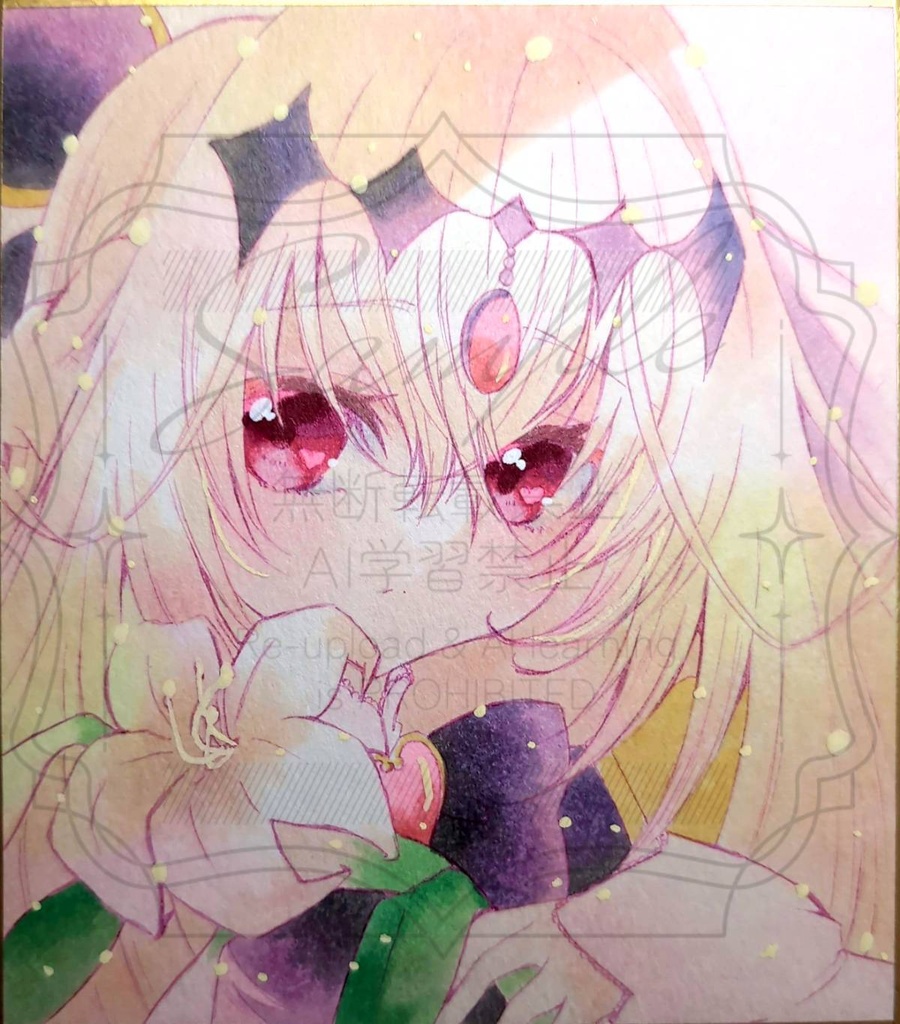 手書きイラスト色紙 名探偵プリキュア！ キュアアルカナ・シャドウ