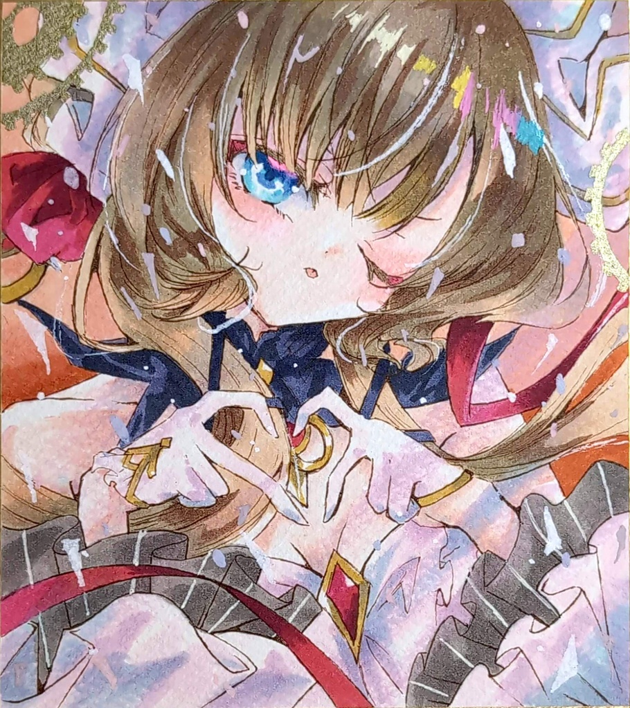 手描きイラスト色紙　サンドローネ