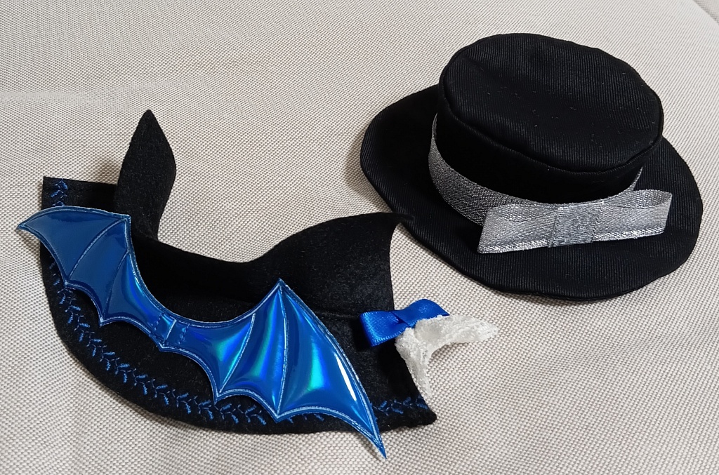SALE!!悪魔のマント&シルクハット☆10〜12cmぬい用