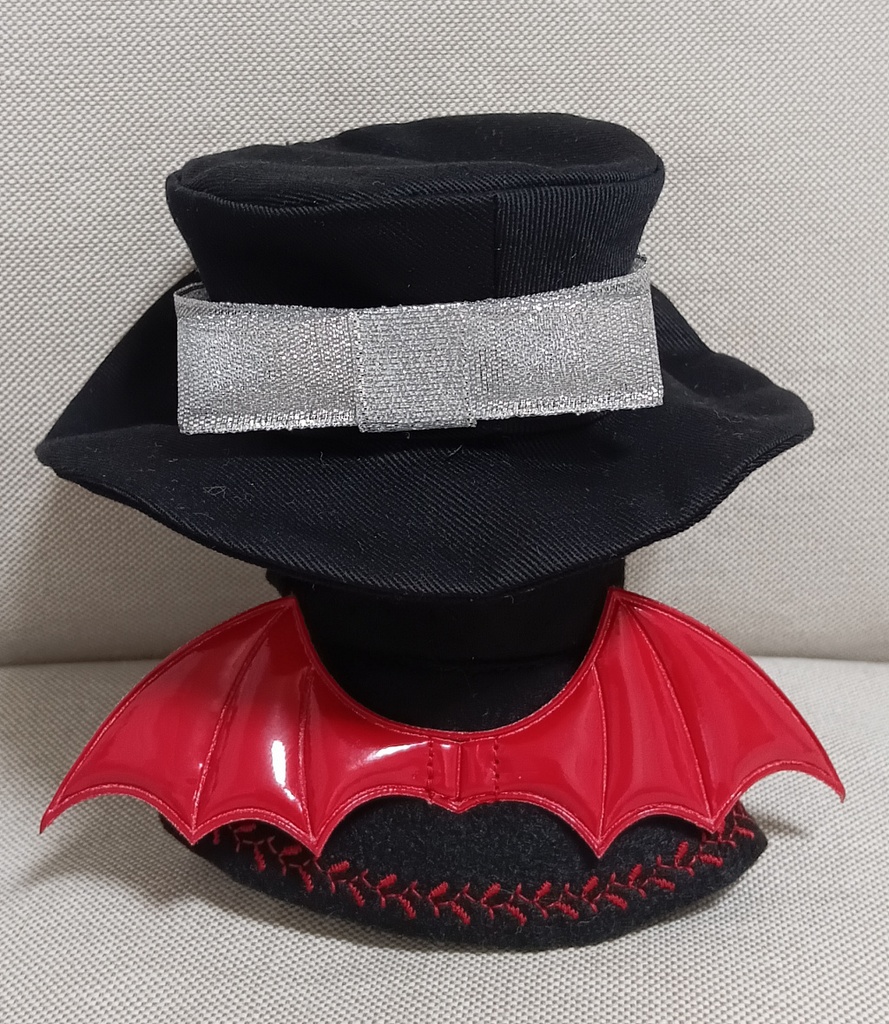 SALE!!悪魔のマント&シルクハット☆10〜12cmぬい用