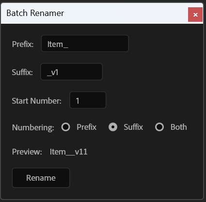 【AEスクリプト】Sync Batch Renamer - レイヤーとソースコンポを同時リネーム!【プレビュー付】