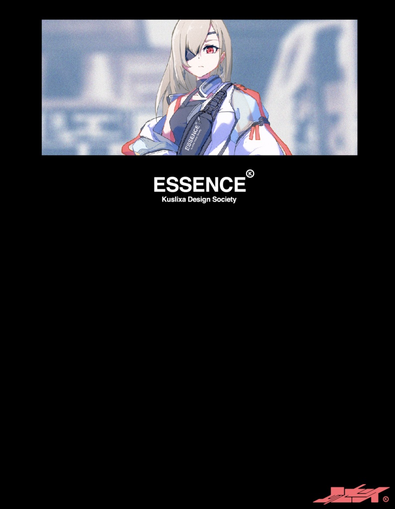 エッセンスちゃん(仮称) グラフィックTシャツ ブラック