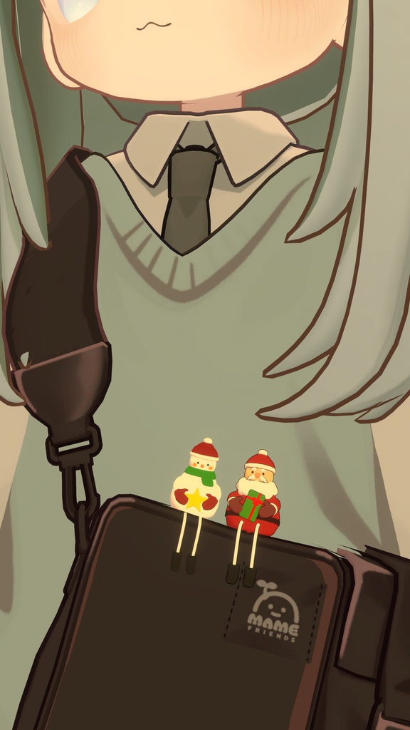 【3Dモデル】ぶらぶらサンタさん