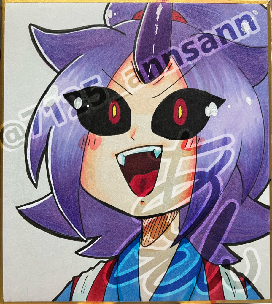 ミニ色紙　百鬼 いばな