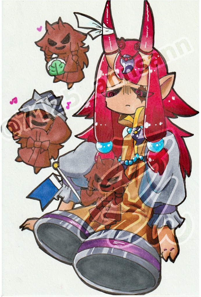 イラスト原画　温羅(こどもの日)