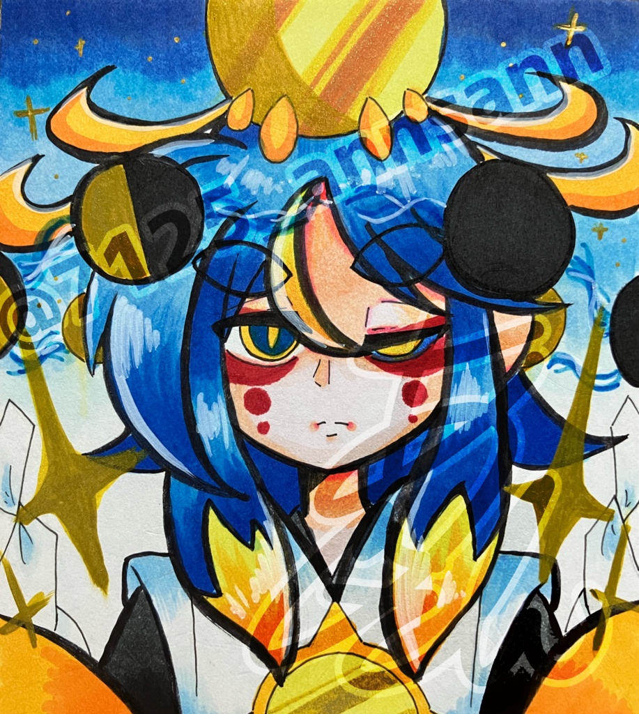 ミニ色紙　月読命