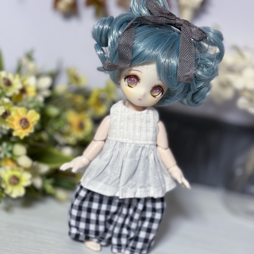 【オビツ11】だぼぱん×チュニックセット*チェック