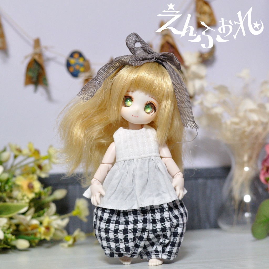 【オビツ11】だぼぱん×チュニックセット*チェック