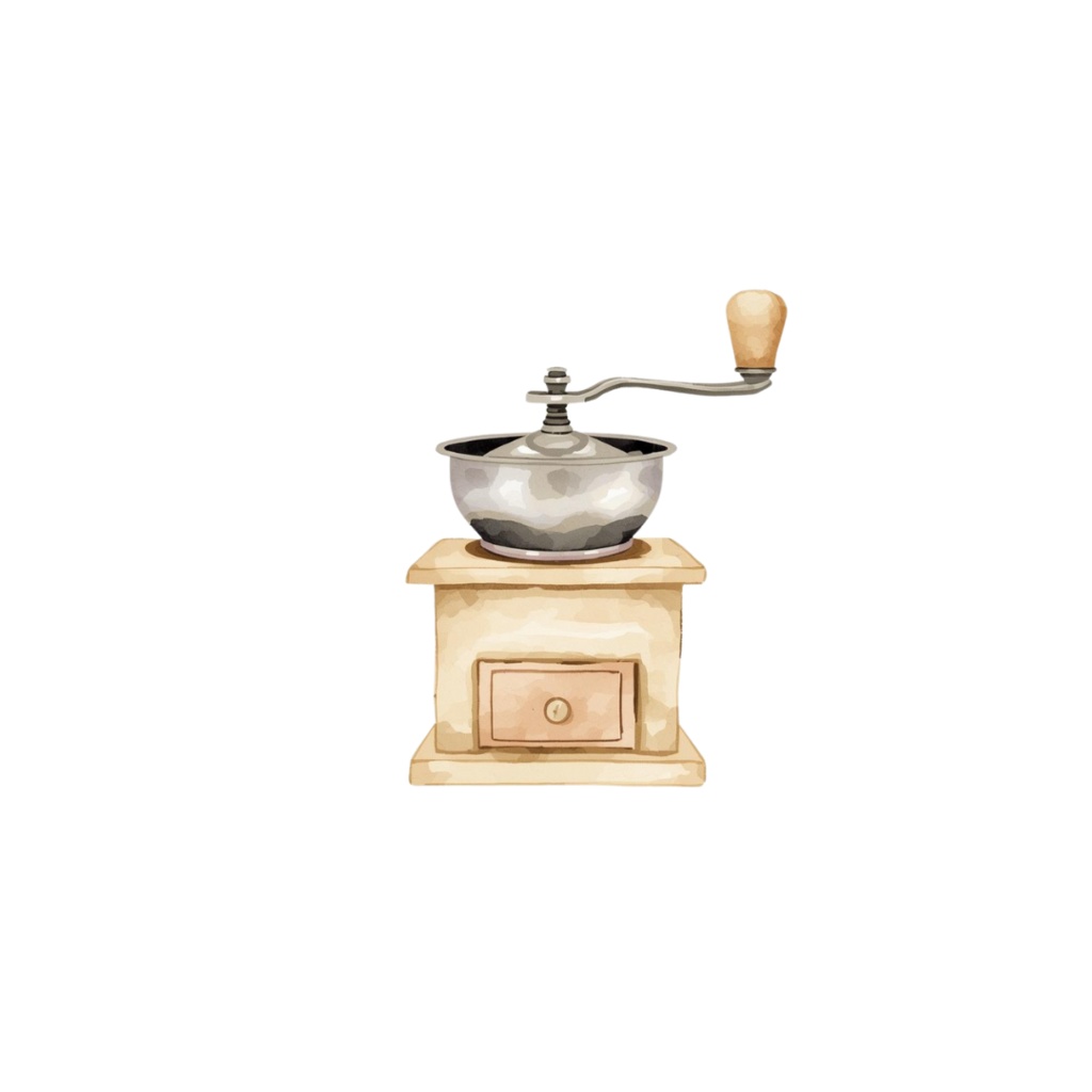 【大人可愛いカフェシリーズ】水彩アンティーク風クリップアート10点セット(PNG透過)