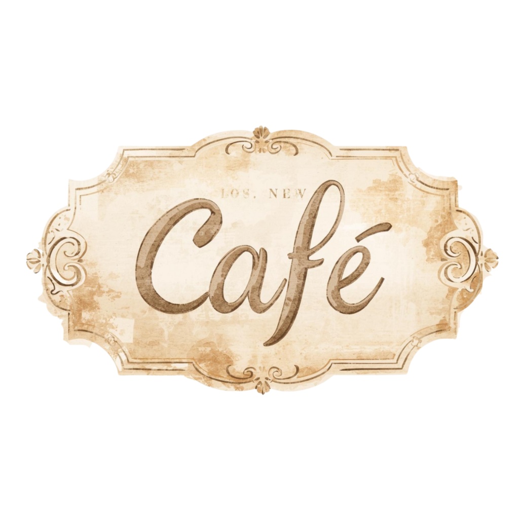 【大人可愛いカフェシリーズ】水彩アンティーク風クリップアート10点セット(PNG透過)
