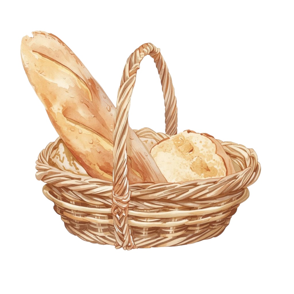 【大人可愛いベーカリーシリーズ】水彩アンティーク風クリップアート11点セット(背景透過PNG)